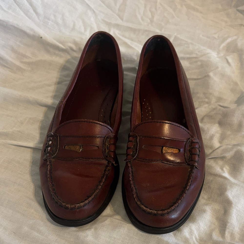 Bass Brown Leather Loafers